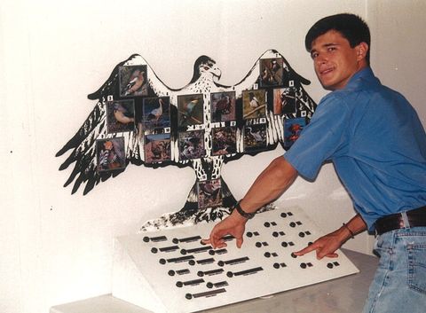 Puebla, dispositivo interactivo de identificação de aves apresentado na Exposciences