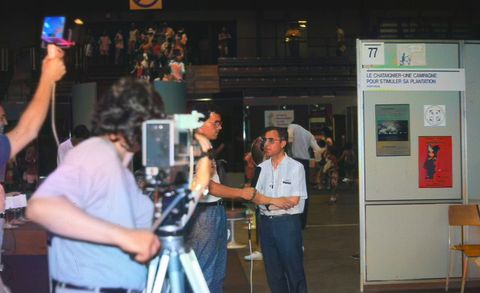 Québec, dando entrevista sobre o Clube de Biologia e Geologia Serra de S. Mamede