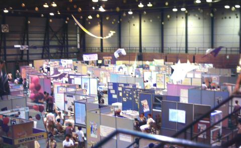 Québec, vista geral das exposições dos diferentes países, Universidade de Laval