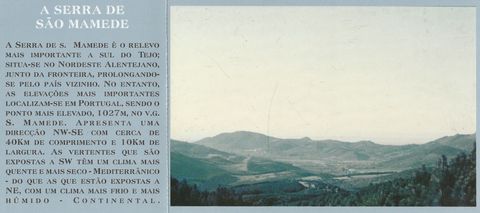 Frente do postal «A Serra de S. Mamede»