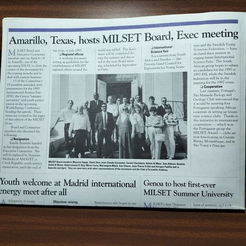 Amarillo, Comité Executivo integrando membro do Clube BGSSM preparando Exposciences de 1993