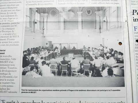 Praga, Assembleia Geral do MILSET que elegeu membro do Clube de BGSSM para Comité Executivo