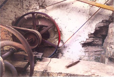 Roda de transmissão com correia