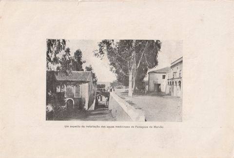 Um aspecto da instalação das águas da Fadagoza de Marvão, foto extraída de 'Marvão, a estação thermal da Fadagoza'